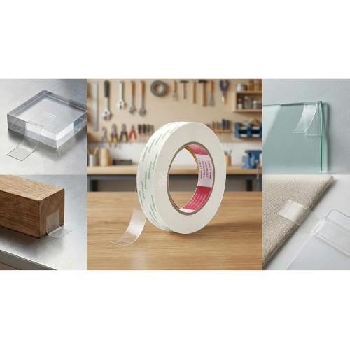 Double Sided Adhesive Tape for Arts, Crafts, Picture Hanging Strips & Poster Hanger Tear-by-Hand, Paper Backing 801SP 1/8 inch (3.2mm)_2ea