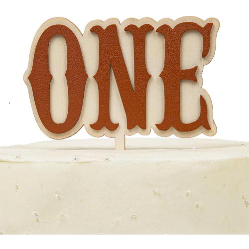 My 1st Rodeo Cake Topper, Western Cowboy One Cake Topper For 1st Birthday, Wood One Smash Cake Tooper, Little Cowboy Theme Party Cake Decorations, Happy First Birthday Party Supplies