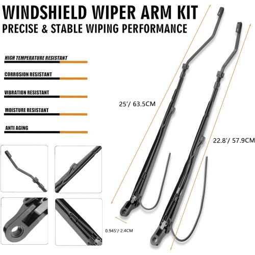 1 Pair Front Windshield Wiper Arm Kit Compatible with 1997-2005 Buick Century Regal Chevrolet Impala Monte Pontiac Grand Prix Carlo Intrigue Replaces OE 42539 42691 15237916 15237915