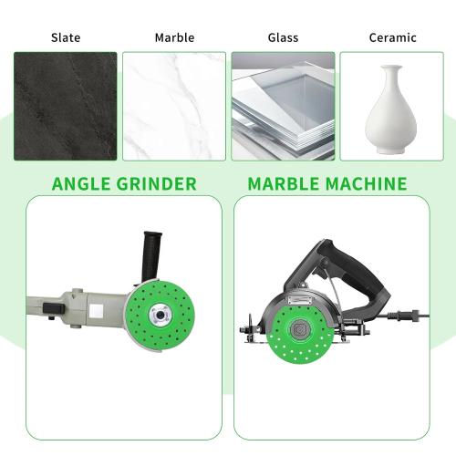 4Pcs 4.5 Inch Vacuum Brazed Ultra-Thin Multi-Pore Flat Abrasive Sheet Disc