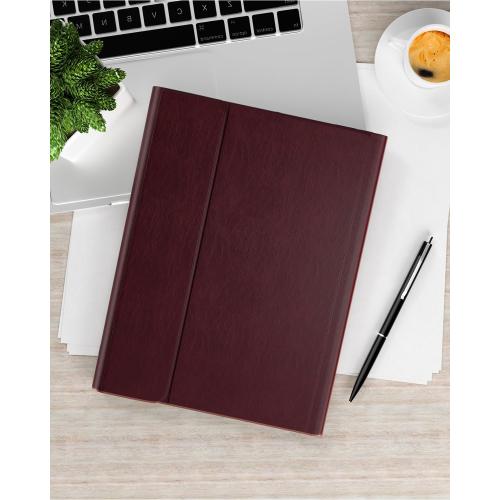 Leather Keyboard Case for iPad Air 5th 4th Generation 10.9 inch Pro 11 1st/2nd/3rd/4th, 7 Color Backlight BT Keyboard Folio with Pencil Holder 2022 2021 2020 2018 (Wine)