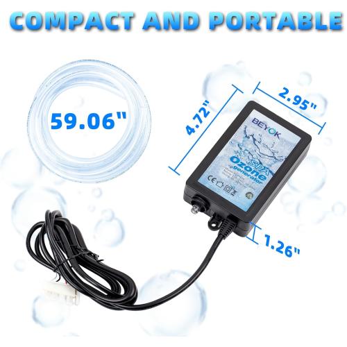 Ozone Generator for Cold Plunge, Spa Ozone Generator, Hot Tub Ozone Generator for Home, 50mg/h, FQT-118