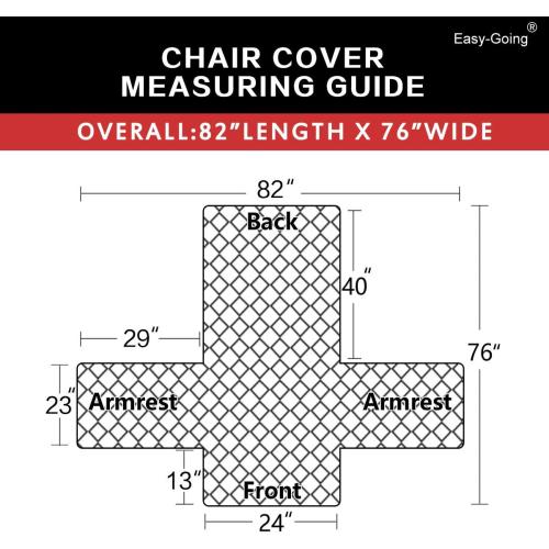 Easy-Going Chair Sofa Slipcover Reversible Sofa Cover Water Resistant Couch Cover Furniture Protector Cover with Elastic Straps for Pets Kids Children Dog Cat (Chair, Gray/Light Gray)‼️still in manufacturing package ‼️