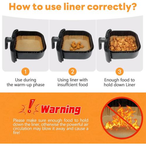 Small Air Fryer Liners Disposable 2 Qt for COSORI 2.1 Qt Air Fryer, Parchment Paper Baking Sheet Mini Air Fryer Liners