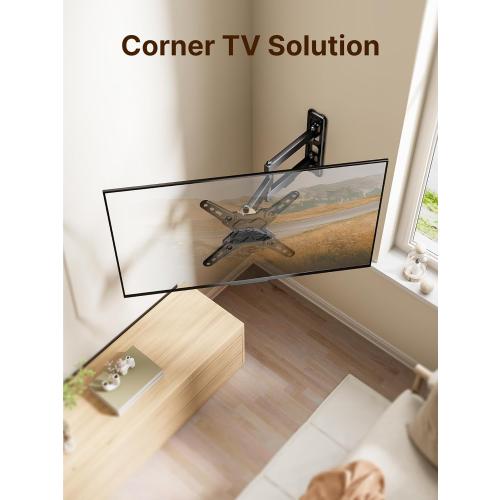 monTEK Full Motion TV Wall Mount Bracket for Most 13-43 Inch LED LCD Flat Screen TVs & Monitors, Swivel Tilt Extension Rotation with Articulating Arms, TV Mount Max VESA 200x200mm, up to 44lbs