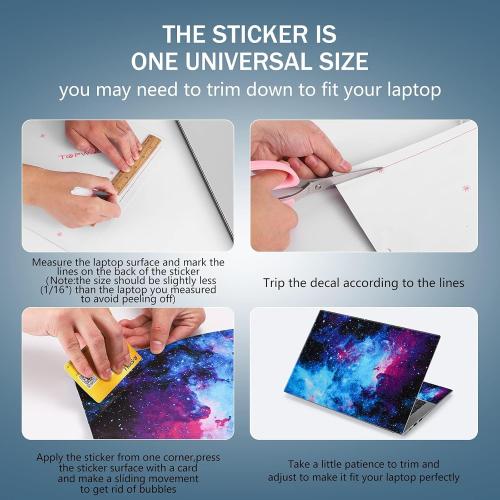 Laptop Notebook Skin Sticker Cover Decal Fits 12 13 13.3 14 15 15.4 15.6 inch Laptop Protector Notebook PC | Easy to Apply, Remove and Change Styles (Galaxy)