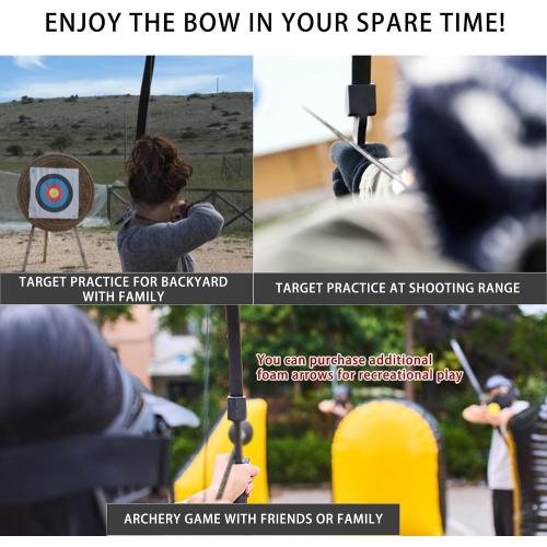 Recurve Bow and Arrow Set for Adults & Youth 20 30 40lb, Takedown Archery Kit for Beginners Right & Left Handed Outdoor Target Practice & Training
