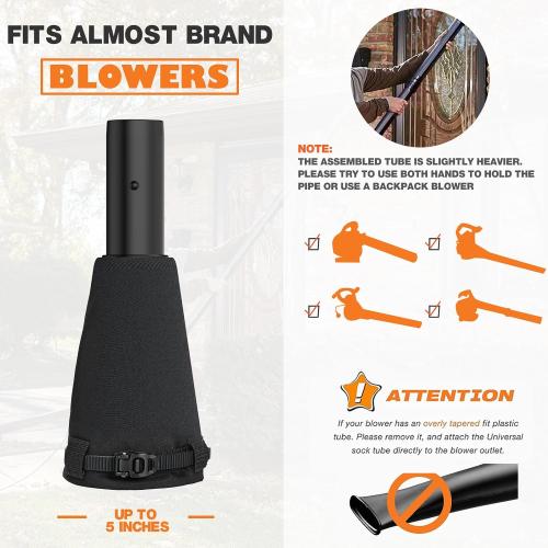 Sealegend Universal Gutter Cleaning Kit for Leaf Blowers with New Supportive Structure Vacuum Attachment for Blower Gutter Cleaning Tools from The Ground Leaf Reomver, 11 Feet