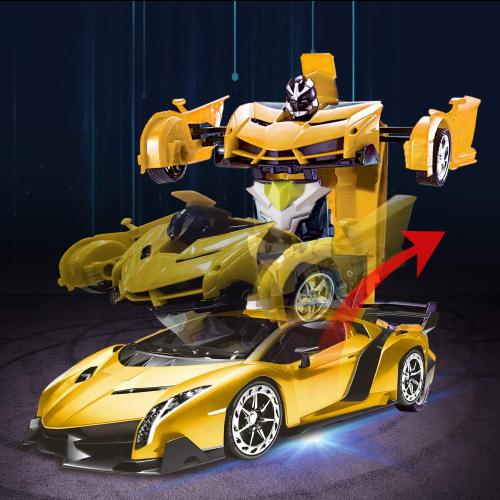 Remote Control Car - Transform Robot Toys for Boys Teens, Rechargeable RC Cars with Lights, 2.4Ghz RC Car 1:18 Rechargeable 360° Rotating Race Transform Car Birthday Christmas Gifts for Kids