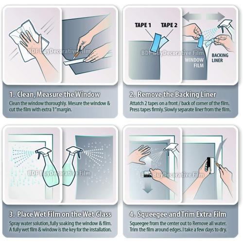 BDF NA05 Window Film Daytime Privacy and Sun Control Natural Black 5 (Very Dark) - 24in X 14ft