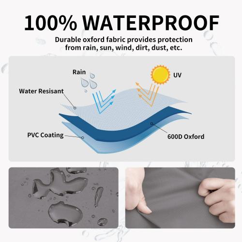 Easy-Going Heavy Duty 2 Seater Outdoor Loveseat Cover, Waterproof Windproof Patio Furniture Sofa Cover with Air Vent (58Wx32.5Dx31H inch, Gray/Dark Gray)