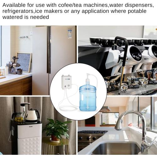 Bottled Drinking Water Pump System Single-Tube Power 25W, Bottled Water Dispensing 2L Flow Electric Water Pump for 5 Gallon Bottle Water for Coffee,Refrigerators,Ice Maker,Faucet