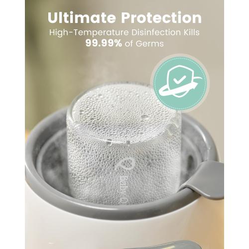 Bottle Warmer, GROWNSY 8-in-1 Fast Baby Milk Warmer with Timer for Breastmilk or Formula, Accurate Temperature Control, with Defrost, Sterili-zing, Keep, Heat Baby Food Jars Function