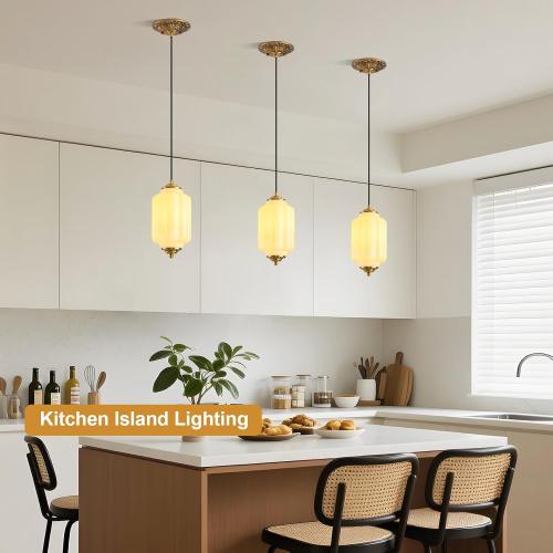 Milk Glass Light Fixture 5.5in Small Pendant Light Bulb Included