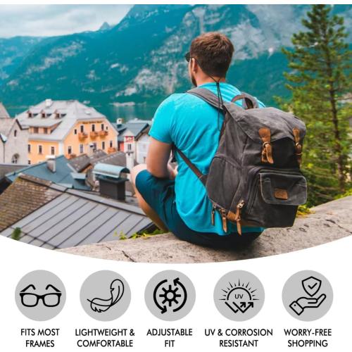 Glasses Strap - 3 Pcs Adjustable Eyewear String Lanyard Retainer - Eyeglasses Holder Strap for Men, Women and Kids