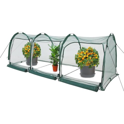 Flexible Net Grow Tunnel - Garden Greenhouse Plant Mesh Covers Growhouse Cloche for Protecting Fruit Vegetables Plants Cultivation from Animals (3M)