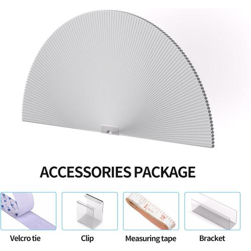 Myshade Arch Window Shades Half Circle Blackout Cellular Shades Cordless No Drill Blinds for Windows Half Moon Honeycomb Fabric No Tools Room Darkening Shades Easy Install (1PCS White 72 W X 36 H)