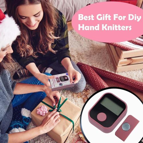 Knitting Machine Counter, Heyseri Row Counter for Knitting Machine - Attachable Magnetic Suitable for 32.40.48 Needle Row Counter - Pink