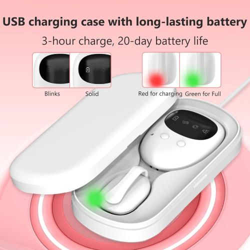 White Wireless Bedwetting Alarm for Boys and Girls USB-C Rechargeable, High Sensitivity, Loud Sound, Strong Vibration, Pee Alarm, Bedwetting Solutions, Potty Training for Kids