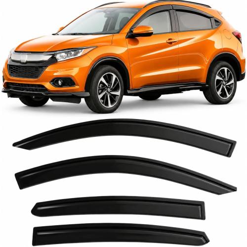 2016-2022 Tape-On Rain Guards for Honda HR-V Side Window Visor Deflectors Lx Ex Sport Ex-L HRV Durable Vent Shades 2017 2018 2019 2020 2021