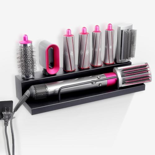Black DALUOBO Storage Holder for Dyson Airwrap Curling Iron Accessories Wall Mounted Rack Bracket Stand with Adhesive for Home Bathroom Organizer Black
