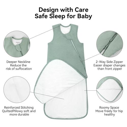 Rayon Made from Bamboo Sleep Sack 24-36 Months 1.0 Tog Ultra Soft Baby Wearable Blanket Toddler Sleeping Sack 2t-3t for Babies Unisex 2-Way Zipper 3t Baby Sleeping Bag Lightweight Extra Large Long XXL