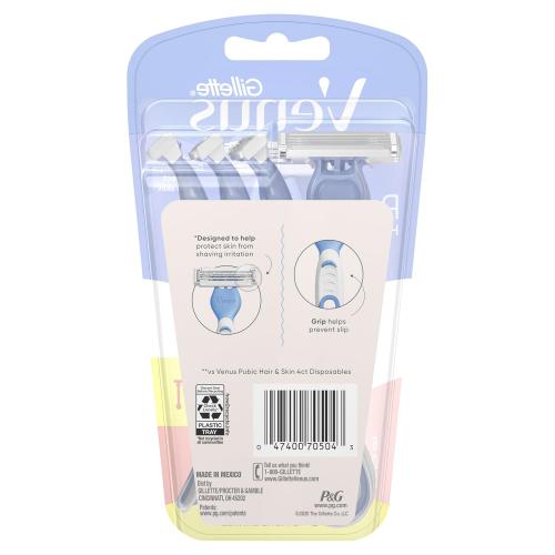 Gillette Venus Women's Disposable Razors for Pubic Hair and Skin, Bikini Razors for Women, 6ct