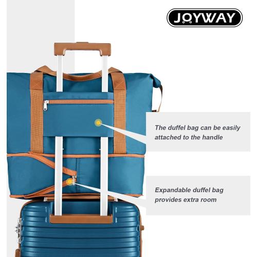 Joyway Carry On Luggage 20 Inch Expandable Suitcase with Spinner Wheel, 3 Piece Hard Shell Luggage Set with TSA Lock(Navy Blue)