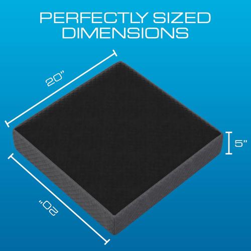 Kolbs Extra Large Recliner Cushion | Chic 2 Tone Velvet Cover | Memory Foam Seat Pillow 5 inch Thick 20 x 20 | Recline Chair Cushions for Elderly - Extra Large Chair Pad