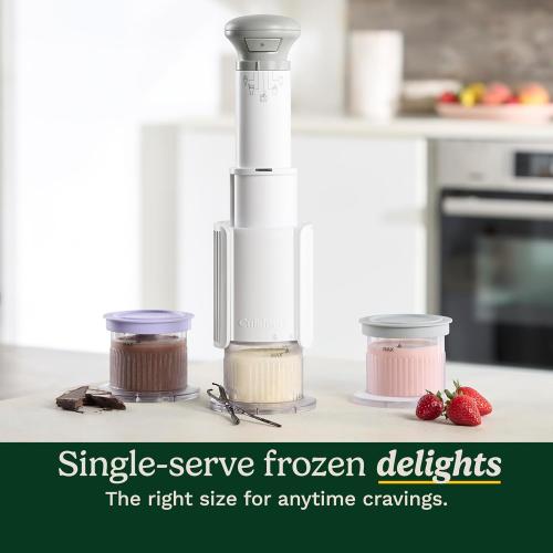 Cuisinart Ice Cream Maker – Cuisinart FastFreeze 5-in-1 Ice Cream, Milkshakes, Slushies, Sorbets and Mix-Ins, Freeze Wand, Two 0.5-Pint Mixing Cups with Lids, Easy to Clean, ICE-FD10‼️light dirt‼️