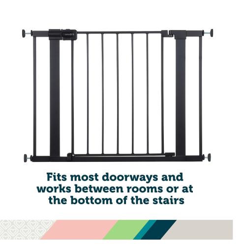 Safety 1st Easy Install 28'' Walk Thru Gate, Fits Between 29'' and 38'', Black, 1-Pack,(GA105CBLK)