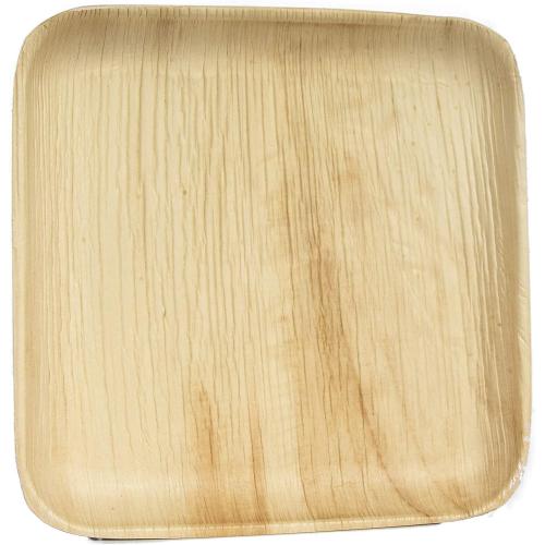 ECO SOUL  Plates Square [50] Bamboo Plates Disposable dinnerware Party Pack Compostable and Biodegradable Eco Friendly Rustic Plates For Wedding,Events and Outdoor Parties