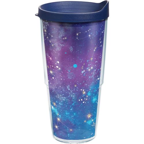 Tervis Zodiac Galaxy Made in USA Double Walled Insulated Tumbler Travel Cup Keeps Drinks Cold & Hot, 24oz, Classic