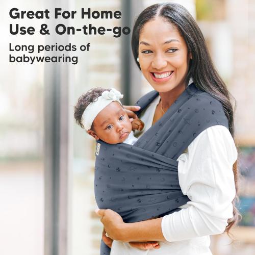 KeaBabies Baby Wrap Carrier - All in 1 Original Baby Carrier Newborn to Toddler Sling, Easy to Wear, Hands Free Bonding, Lightweight, Breathable Infant Wraps (Planets)