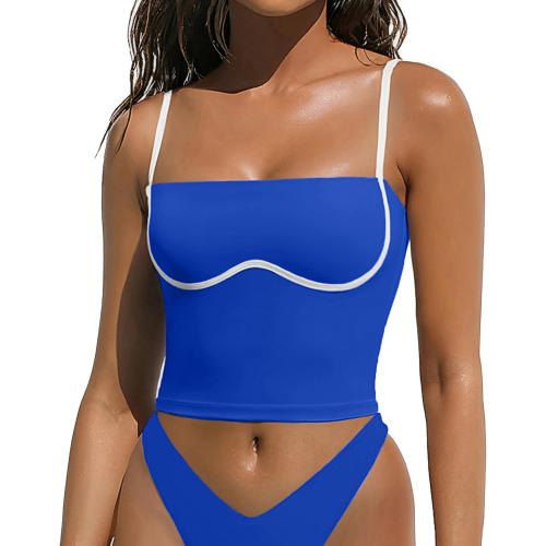 Size L OMKAGI Womens Workout Tank Tops Adjustable Strap Longline Sports Bra Padded Sleeveless Top