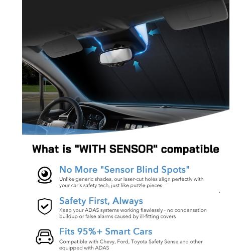 Pigenius Windshield Sun Shade for Toyota Prius & Prius Prime (Gen 5) 2023-2026, Fits LE XLE Limited, Premium Grey Leather Finish