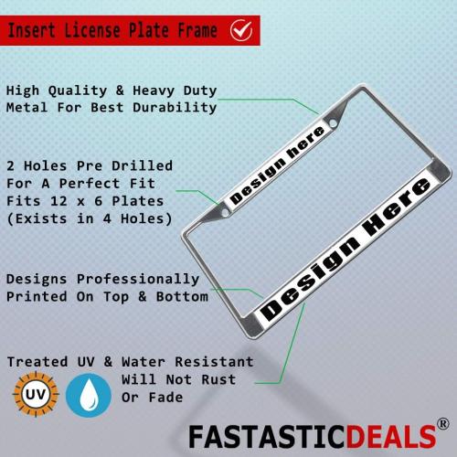 Fastasticdeals Metal Insert License Plate Frame Dachshund Black Weatherproof Car Accessories Chrome 2 Holes Solid Insert black ?