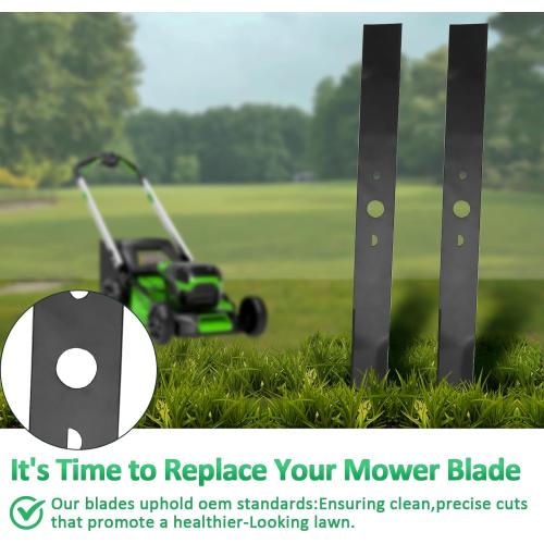 20 Inch Lawn Mower Replacement Blade Compatible with Ryobi 40V Brushless RY40180, RY40190, RY401110 Model Mowers, Replaces AC04020, Half‑Moon   Round Center Hole