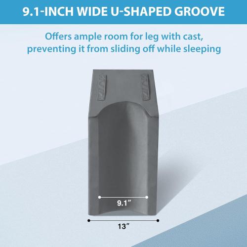 Leg Pillow Elevation Blood Circulation, Wedge Pillow for Legs Swelling, Knee Pillow Wedge Post Surgery, Leg Elevation Pillows for After Surgery, Memory Foam Foot Leg Elevating Pillow, Grey
