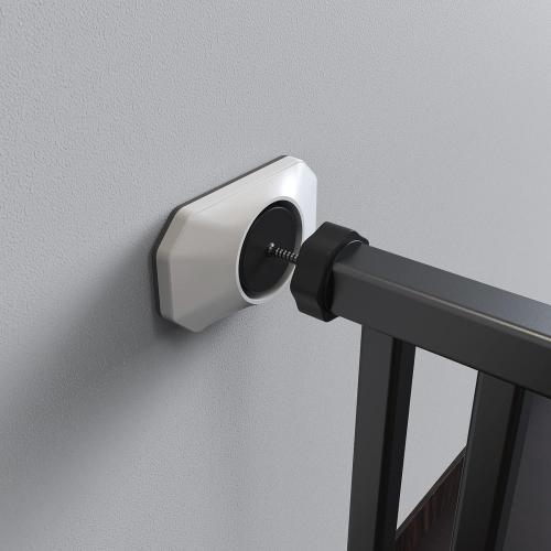 ICERO - Baby Gate Wall Protector - Protect Walls & Doorways from Pet & Dog Gates - for Child Pressure Mounted Stair Safety Gate- 4 Pack, White