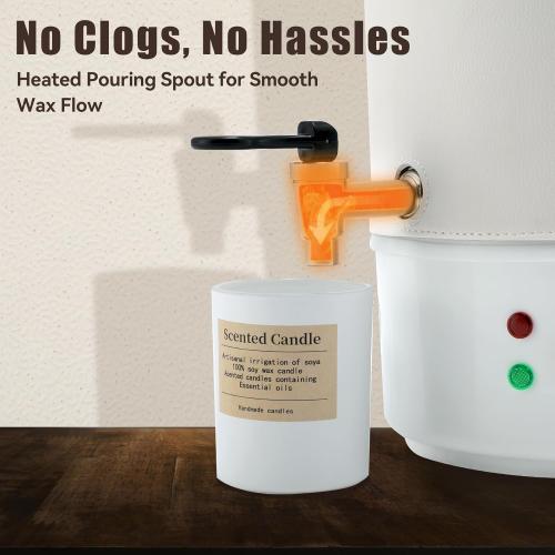 TCFUNDY Candle Making Wax Melting Pot 10L, Electric Non-Stick Candle Wax Melter Pot 10L, DIY Candle Making Kit for Adults, Beeswax Soy and Coconut Wax