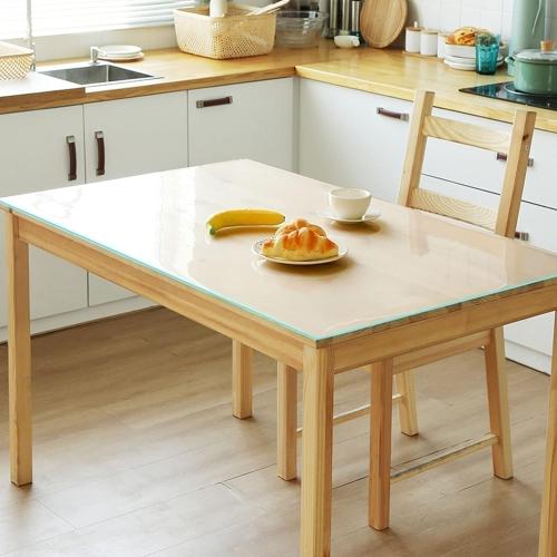 Tablecloth Transparent PVC Plastic Soft Glass Table Cover Protector 2mm Waterproof Oilproof Anti-scalding Table Pad 90×150cm/90×160cm/90×180cm (Size : 31×79inch/80×200cm)