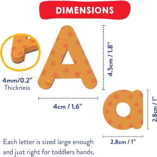 Magic Scholars ABC Magnetic Letters for Toddlers (3  Years) 130 Pcs Alphabet Magnets and Magnetic Numbers Gift Set, Large Letter Magnets for Fridge, ABC Magnets Educational Toy