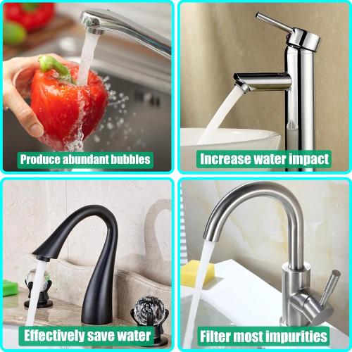 Faucet Aerator 2.2GPM Flow Limiter Insert Faucet Aerator Replacement Part Used for Bathroom or Kitchen Sink Faucet Filter Suitable for Internal and External Thread Faucet Aerators (20 PCS)