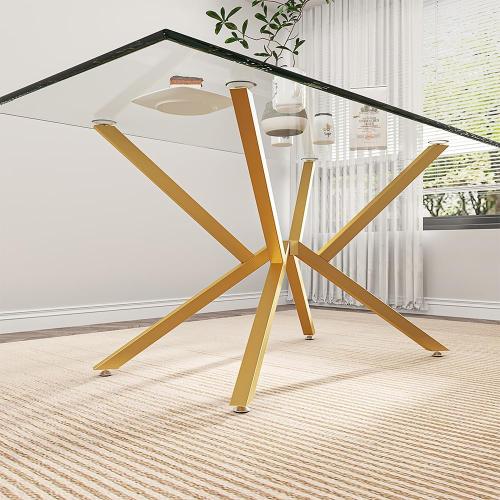 30 Inch Metal Table Base for Dining Room, Heavy Duty Table Legs for Glass, Marble, and Wood Tops, Furniture Legs for Home,Kitchen,Office (Gold)