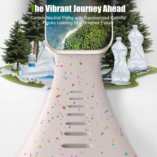 Wepro for Apple Watch Bands 40mm 41mm 38mm 42mm for Women Men for iWatch Bands SE Series 10 9 8 7 6 5 4 3 2 1 Silicone Sport Band Breathable Sweatproof Waterproof Colorful, Starlight