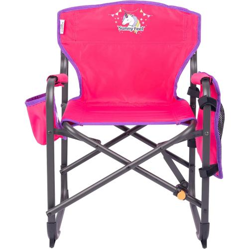 SUNNYFEEL Small Camping Chair, Portable Folding Aluminum Directors Chairs Lightweigh with Cup Hold, Pocket for Beach,Trip,Picnic,Outdoor Sports Events Foldable Camp Lawn Chair with Backpack Straps