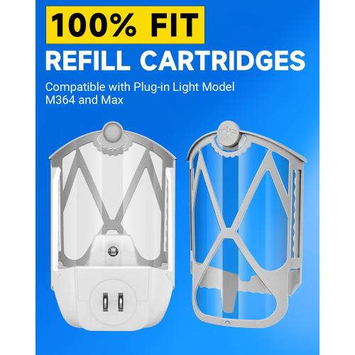 10 Packs Refill Cartridge, Refills Compatible with Plug-in Indoor Light M364A and Max