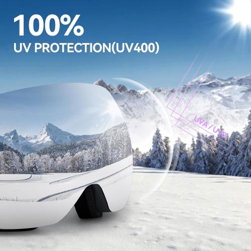COPOZZ Ski Goggles, G2 Magnetic Snowboard Goggles, Polarized OTG UV400 Skiing Goggles for Options