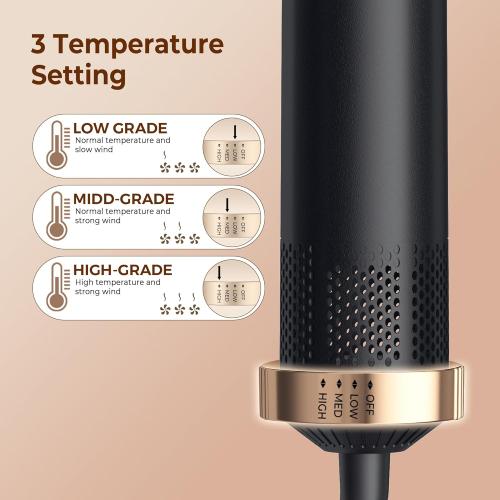 5 in 1 Blow Dryer Brush, Upgrade Hair Dryer Brush Air Curler Air Curling Wrap Styler, Detachable Hot Air Brush Negative Ion Curling Brush Iron, Hair Styling Tools for Drying Curling Straightening